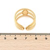 304 Stainless Steel Multi-layer Open Cuff Rings RJEW-Z078-06G-5