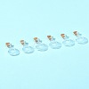 8Pcs Round Glass Bottle for Bead Containers BOTT-FS0001-03-9
