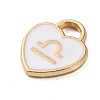 (Defective Closeout Sale: Enamel Yellowing) Golden Alloy Enamel Charms ENAM-XCP0001-47D-3
