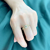 Brass Micro Pave Clear Cubic Zirconia Finger Rings FS-WGF1294-02-5