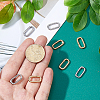 8Pcs 2 Colors Brass Spring Gate Rings KK-HS0015-10-3