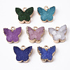 Druzy Resin Pendants RESI-R428-017-1