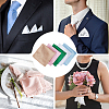 10Pcs 5 Colors Imitation Silk Men's Suit Square Scarf AJEW-CY0002-34B-5