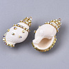 Natural Conch Shell Pendants SSHEL-T014-03-2