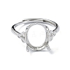 Adjustable 925 Sterling Silver Ring Components STER-K179-40P-2