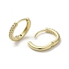 Brass Micro Pave Cubic Zirconia Hoop Earring EJEW-C082-01D-G-2
