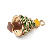 Christmas Alloy Enamel Pendants ENAM-F156-01G-04-2