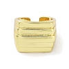 Brass Open Cuff Rings for Women RJEW-A035-06G-2