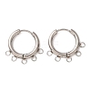 304 Stainless Steel Hoop Earring Findings STAS-D183-02A-P-1