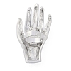 Palm Hand Alloy Open Cuff Rings for Women RJEW-Z047-02P-4