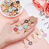 50Pcs Alloy Enamel Pendants Decoration HJEW-SC0001-19-3