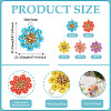 10Pcs 5 Styles Glass Seed Beaded Flower Pendants PALLOY-TA00388-4