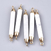 Electroplate Natural Howlite Links connectors G-S344-73J-1