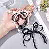 4Pcs 2 Styles Bowknot Resin Imitation Pearl Shoe Charms FIND-GA0005-03B-3