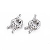 Brass Spring Ring Clasps X-KK-S356-112P-NF-1