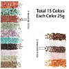 Gorgecraft 375g 15 Style Natural & Synthetic Gemstone Chip Beads G-GF0001-05-2