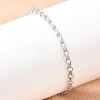 201 Stainless Steel Bulb Link Chains Chain Bracelets for Women BJEW-G767-01B-P-1