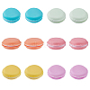 HOBBIESAY 12Pcs 6 Colors  Portable PP & TPE Mini Macaron Jewelry Storage Case CON-HY0001-03-1