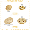 Olycraft 60Pcs 2 Style 4-Hole Brass Buttons BUTT-OC0001-24-2