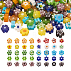 300Pcs 10 colors Handmade Millefiori Glass Beads LAMP-TA0002-05-3