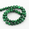 Synthetic Malachite Beads Strands G-D065-6mm-2