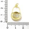 Rack Plating Brass Micro Pave Cubic Zirconia Pendants KK-D359-08G-3