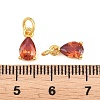 Brass Pave Cubic Zirconia Charms KK-K340-51G-07-3