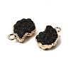 Dyed Synthetic Lava Rock Pendants G-P614-05G-02-2