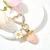Acrylic Strawberry Pendant Decoration HJEW-SW00120-04-3