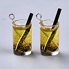 Imitation Juice Draft Beer Resin Pendants CRES-S359-15C-2