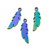 Ion Plating(IP) 201 Stainless Steel Pendants STAS-E176-03M-2
