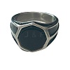 304 Stainless Steel with Glass Finger Rings for Men FS-WGAAEBE-06-1