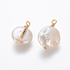 Natural Cultured Freshwater Pearl Pendants PEAR-L027-01I-2