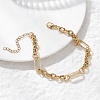 304 Stainless Steel Figaro Chains Bracelets for Women BJEW-JB12775-01-2
