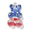 Independence Day Transparent Resin Pendants RESI-U007-01C-1