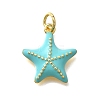 Brass Enamel Pendants X-KK-D295-16G-1