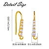 20Pcs Brass Micro Pave Clear Cubic Zirconia Earring Hooks ZIRC-SZ0005-08-2