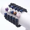 Natural Lava Rock Stretch Bracelets BJEW-JB03172-1