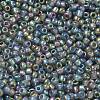 Transparent Colours Rainbow Round Glass Seed Beads X-SEED-A007-3mm-172-2