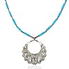 Line Turquoise Alloy Charm Jewelry Sets SJEW-PJS333-2