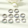Brass Micro Pave Cubic Zirconia Hoop Earrings KK-CBA8324-22P-1