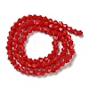 Opaque Solid Color Imitation Jade Glass Beads Strands GLAA-F029-P4mm-02-2