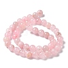 Natural Rose Quartz Dyed Beads Strands X-G-B046-07-4