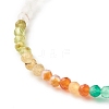 3MM Natural Mixed Gemstone Round Beads Stretch Bracelet for Women BJEW-JB07419-4