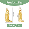 50Pcs Alloy Cowboy Boot Pendants PALLOY-FH00192-2