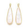 Natural White Shell Pendants X-KK-T073-65B-1