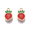 Brass Enamel Charms KK-G432-07G-1