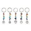 Chakra Natural Gemstone Chips Keychains KEYC-JKC00551-1