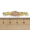 Natural Strawberry Quartz with Brass Fold Over Clasps G-G141-03G-17-3