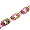 Handmade Two Tone Transparent Acrylic Cable Chains AJEW-JB00840-01-1